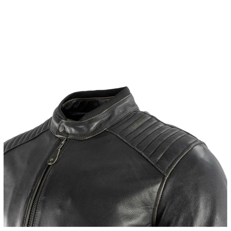 Classic Motorcycle Leather Jacket For Men – Black