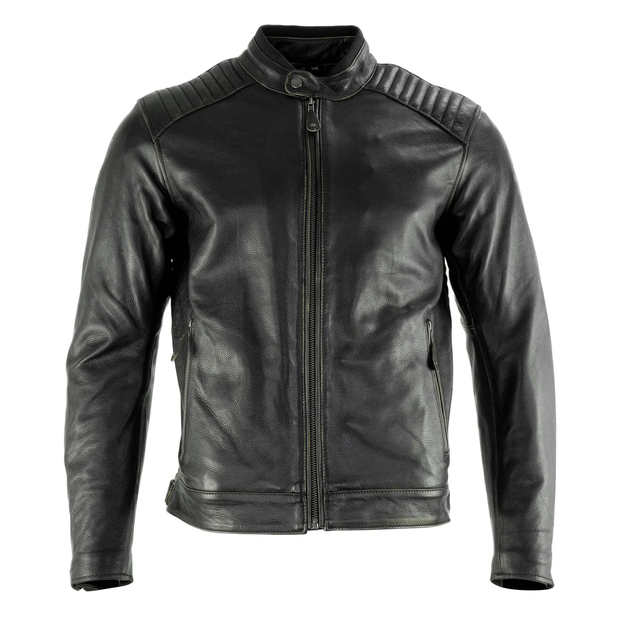 Classic Motorcycle Leather Jacket For Men – Black