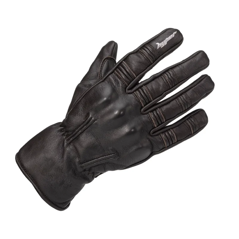 Leather Biker Gloves DURHAM Riding Gloves – Black