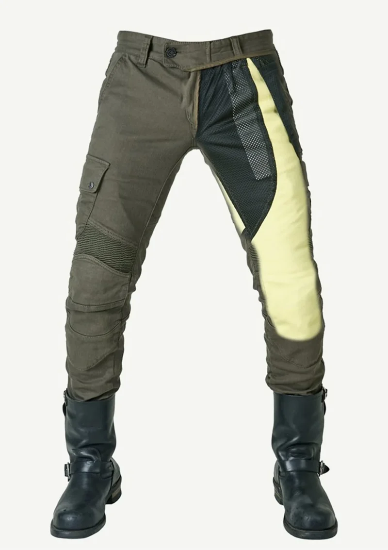 Motorcycle Jeans MK-6 Men Biker Kevlar Jeans - Olive