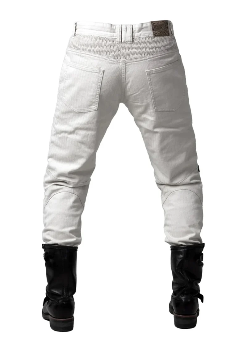 Motorcycle Jeans MK-6 Men Biker Kevlar Jeans - Creme