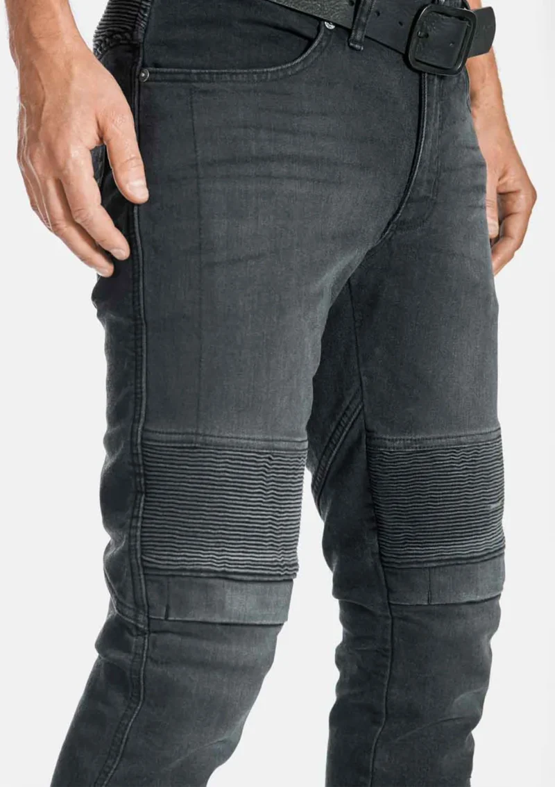 Men Kevlar Motorcycle Jeans MK-7 Slim Fit BLACK