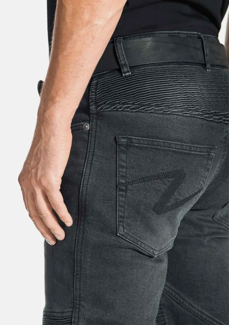 Men Kevlar Motorcycle Jeans MK-7 Slim Fit BLACK