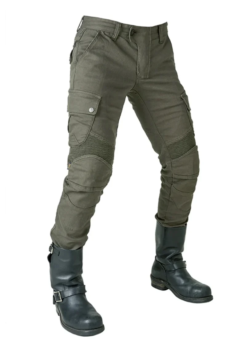 Motorcycle Jeans MK-6 Men Biker Kevlar Jeans - Olive