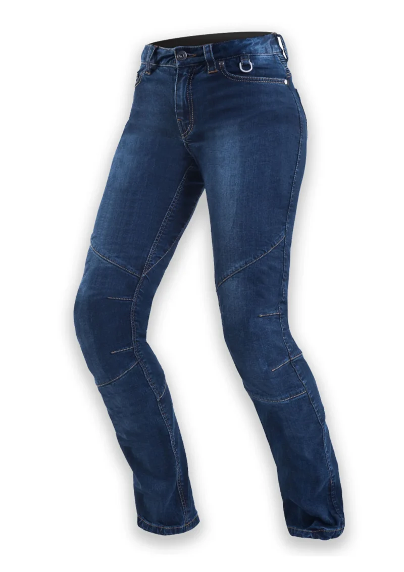 Women Motorcycle Pants MK-11 Ladies Riding Jeans - Blue