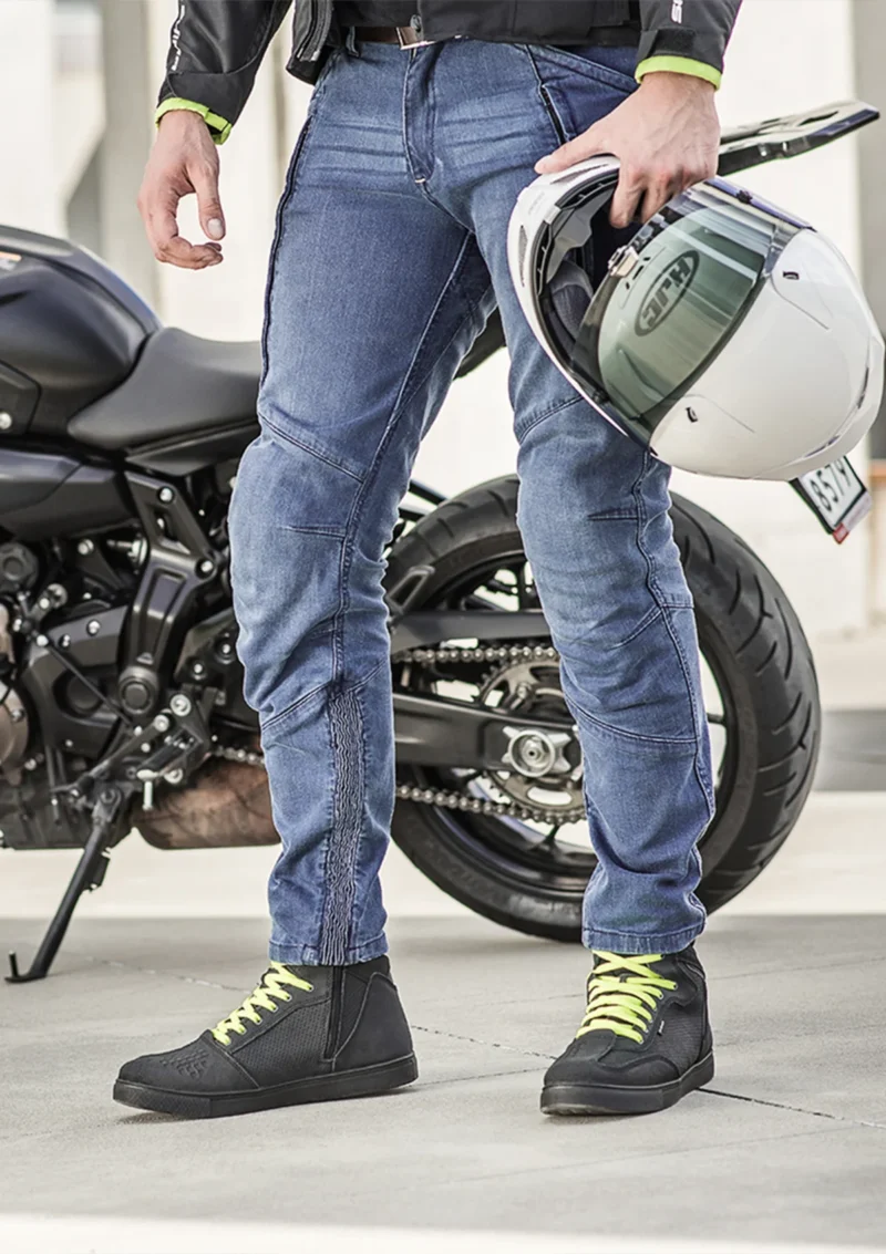 Motorcycle Jeans MK-3 Men Biker Kevlar Jeans - Blue