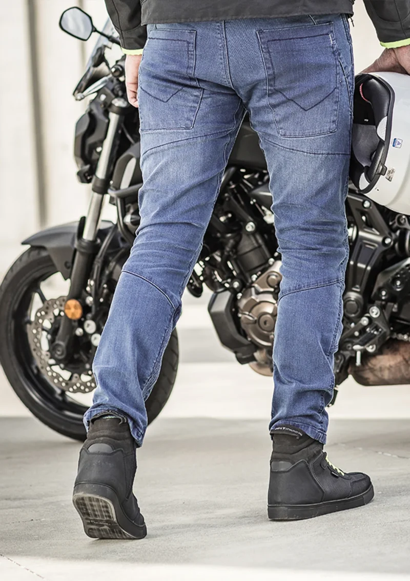 Motorcycle Jeans MK-3 Men Biker Kevlar Jeans - Blue