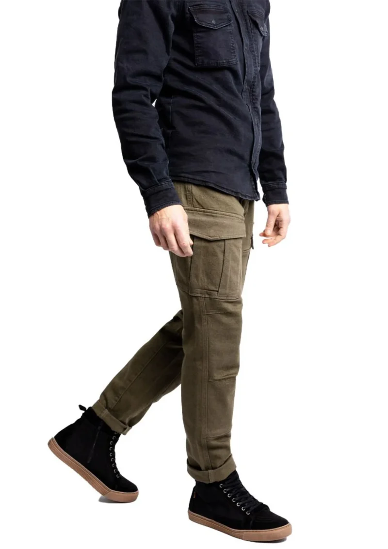 Biker Cargo Pants MK-7 Defender Riding Jeans - Olive