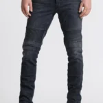 Men Kevlar Motorcycle Jeans MK-7 Slim Fit BLACK