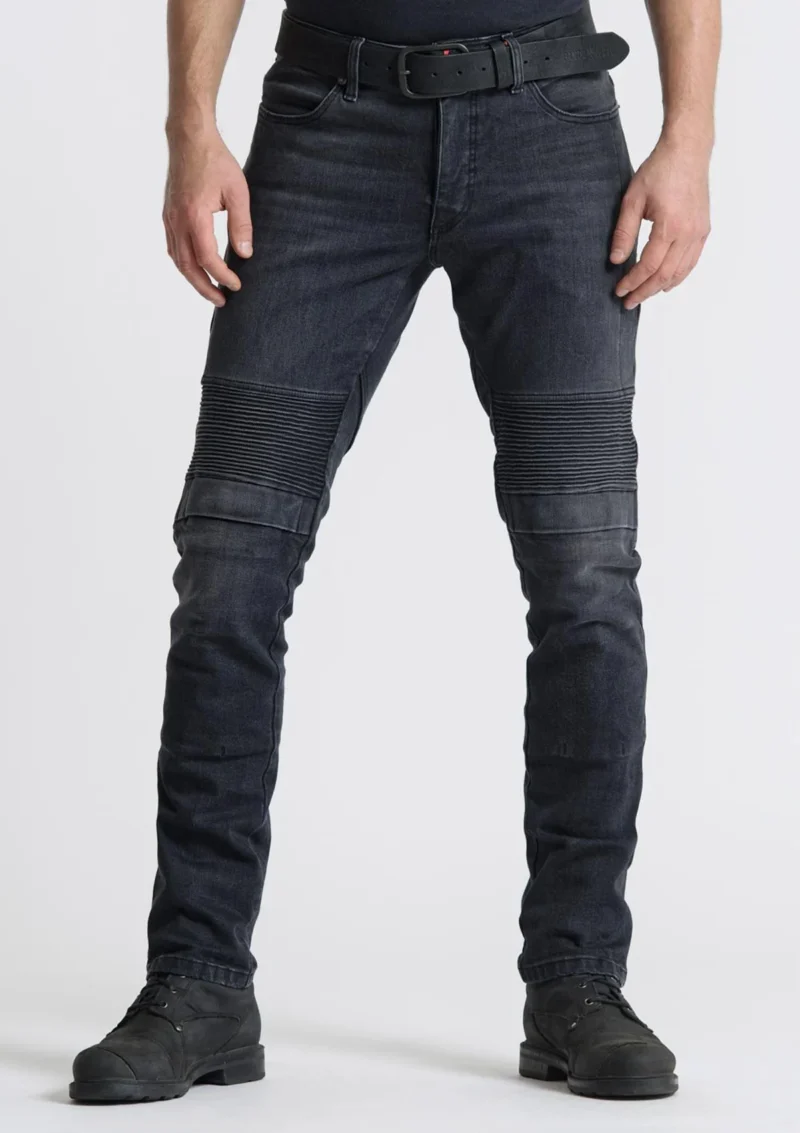 Men Kevlar Motorcycle Jeans MK-7 Slim Fit BLACK