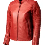 Ladies Motorcycle Jacket Maywood Women Biker Jacket - Red